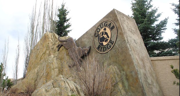 COUGAR RIDGE COMMUNITY SIGN CALGARY