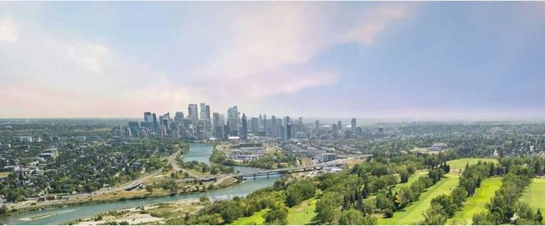 DOWNTOWN CALGARY FROM SPRUCE CLIFF