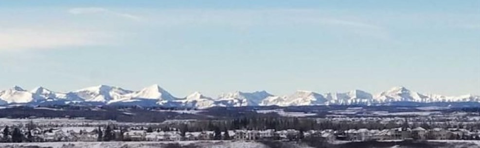 MOUNTAINS FROM SOUTHEAST CALGARY