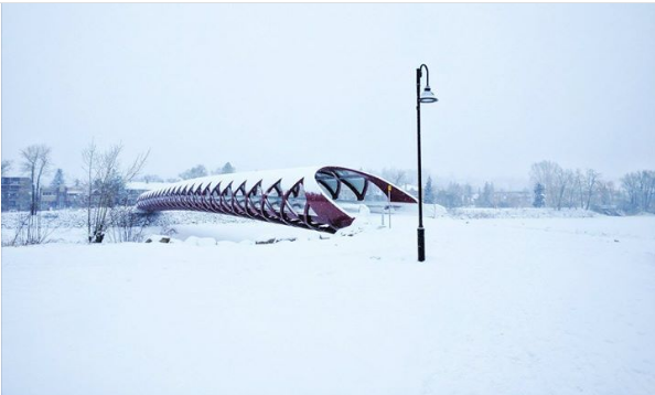 peacebridge wintertime calgary